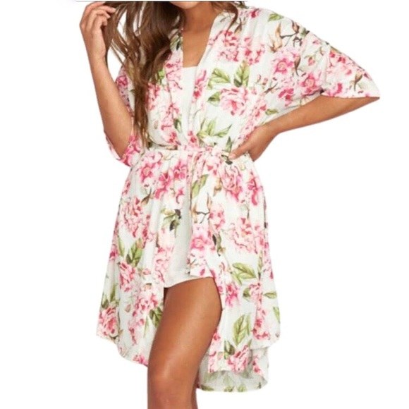 Show Me Your Mumu Robe Kimono Wrap Bohemian Floral - Picture 13 of 14